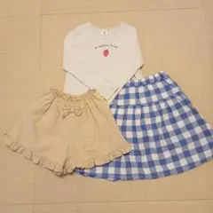 スカート　Ｔシャツ　130　計3点　 まとめ売り