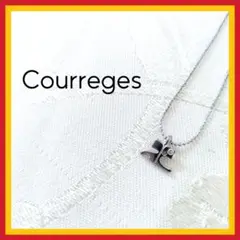 【Courreges】クレージュ ロゴ ペンダント 石付