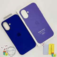 新品-純正同等品-iPhone16plusシリコンケース-ウルトラマリン223