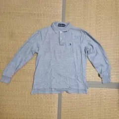 Ralph Lauren ラルフローレン L 長袖ポロシャツ グレー
