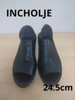 美品!!インコルジェ INCHOLJE 日本製 レザー サンダル 24.5cm