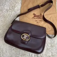 希少 CELINE オールドセリーヌ トリオンフ マカダム デカロゴ ショルダー