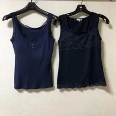 レディース　ジーユー カップ付きインナーハニーズ タンクトップ ●2点セット