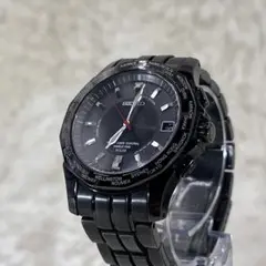 極美品 SEIKO　セイコー　ブライツ　ワールドタイム　チタン　オールブラック