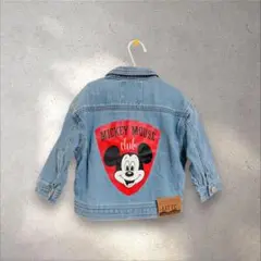 LITTCリトシー しまむら ミッキーマウスGジャン デニムジャケット90