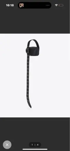 BIGOTRE ブラックレザーショルダーバッグ