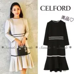 美品♡セルフォード レース切替ワンピース 完売品 石原さとみ フォーマル