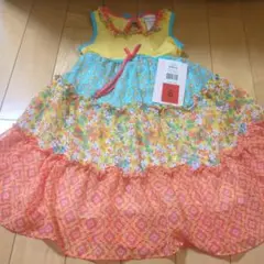 カラフル花柄ノースリーブワンピース 6歳用（110〜120センチ程度）