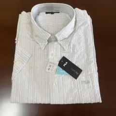 FILA フィラ　半袖シャツ　ボタンダウン　綿100%