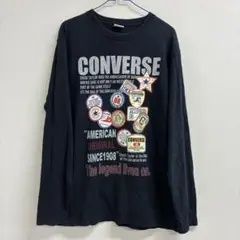 CONVERSE ロングスリーブTシャツ ブラックM ラ40