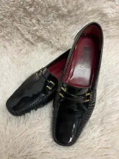 定価7万円◇サルヴァトーレフェラガモ エナメルレザーローファー◇24.5㎝