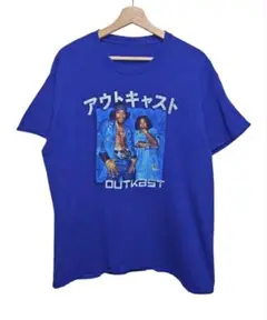 OUTKAST 日本語ロゴ プリントTシャツ ブルー