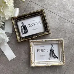 受付サイン　ウェルカムスペース　結婚式　Groom&Bride