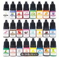24色のエポキシ樹脂顔料キット　キャンドル染料液体着色料