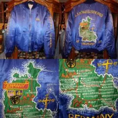 ❣️スペシャル50'S Germany スーベニア Jacket ビッグサイズ❣️ Special! 50s Germany Souvenir Jacket ビンテージ ブラック