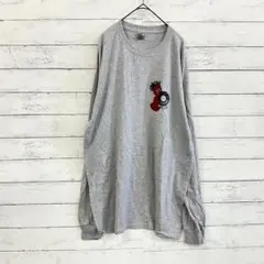 ギルダン 長袖カットソー ロンT クルーネック プリントロゴ 大きいサイズ XL