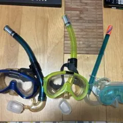 シュノーケリングマスク 大人２と子供１の3点セット　奈良県内手渡し限定
