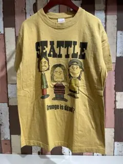 ピーナッツ パロディ SEATTLE Tシャツ YEL L