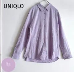 【ユニクロUNIQLO】七分袖シャツ Ｍ シンプル 羽織り きれいめ 通勤