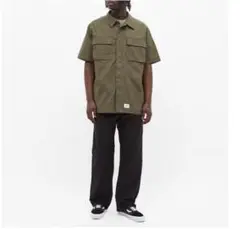 最終値下げ！！WTAPS LADDER ワークシャツ ネイビー サイズX 03 WTAPS Shirt LADDER / SS / COPO. BROADCLOTH. COOLMAX®