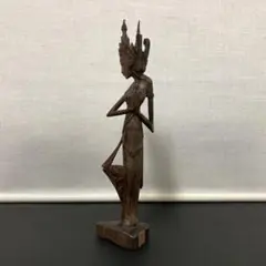 バリ 木製 木彫り 彫刻 人形 女性 アジアン エスニック レトロ ビンテージ