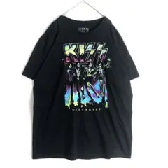 3161　KISS　キス　バンT　Tシャツ　ビッグプリント　黒