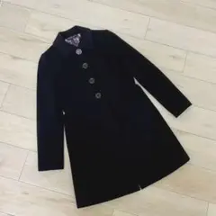 【美品】Paul Smith BLACK ロングコート ブラック 花柄 40