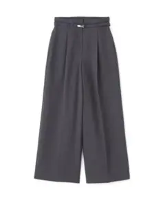 natural beauty basic メタルバックルワイドパンツ チャコール