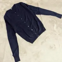 UNIQLO エクストラファインメリノクルーネックカーディガン　Ｍ　黒　長袖