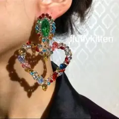 インポート♡ヴィヴィッドカラーハートピアス