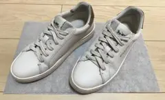 【23.0cm】COACH ホワイト スニーカー レースアップ