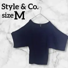 Style & Co. スタイルアンドコー【M】 トップス ネイビー 海外古着