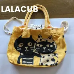 LALACUB 猫　キャットスパンコール刺繍　トートー　ランチパック