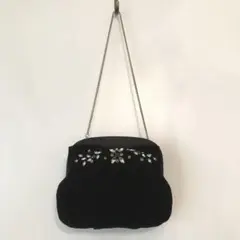 LAPUIS 2wayビジューリボンバッグ ブラック