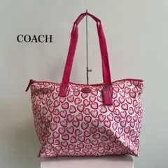 COACH コーチ ピンク 総柄 ショルダーバッグ