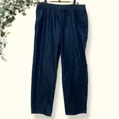新品 無印良品【L】ジーンズ/イージーデニムパンツ/インディゴ/メンズ/ポケット