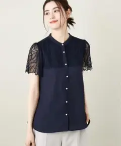 a.v.v(アー・ヴェ・ヴェ)レースヨークブラウス