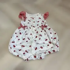 チェリー柄ロンパース 95cm未満