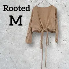 Rooted 【M】ベージュ 前結びカーディガン