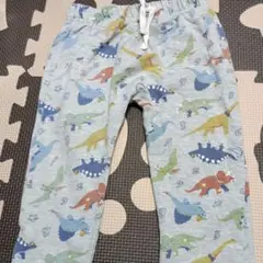 恐竜柄グレーのパンツ 95cmまで対応