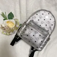 MCM リュック シルバー