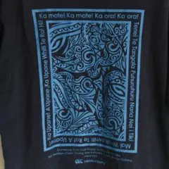 Canterbury ネイビー コットン Tシャツ BIGバックロゴ L