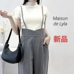 新品　Maison de Lyla ショートスリーブハイネックニット　ホワイト