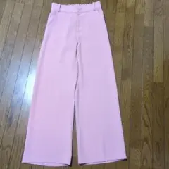 salire　ピンク ワイドパンツ ゴムウエスト