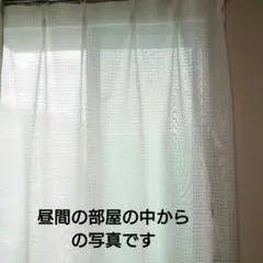 ✨ホワイト レースカーテン 格子模様