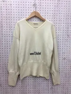 Vintage Old古着 Miss Chloe ロゴプリント Vネックニット