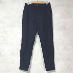 ユニクロ　大きいサイズ　スラックス　黒　裏起毛　秋冬　裾チャック付き　ボトムス