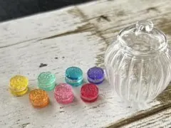 ［カラフルキャンディ(ゴールドラメサンド)＆バルーン型瓶付セット］