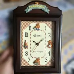 クマのデザイン掛時計