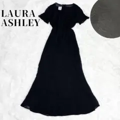 LAURA ASHLEY 花柄 シースルー マーメイド ブラック ワンピース